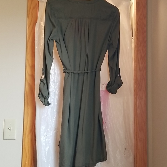 Maurices Olive Green 3/4 Length Sleeve Mini Dress - Picture 3 of 6